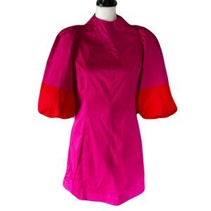 Banana Republic x Harbison Pink and Red Mini Dress